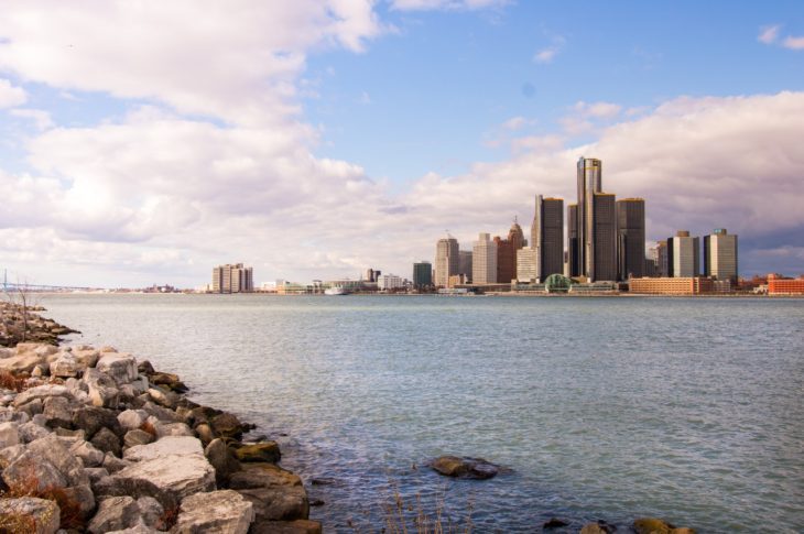 Detroit Michigan skyline