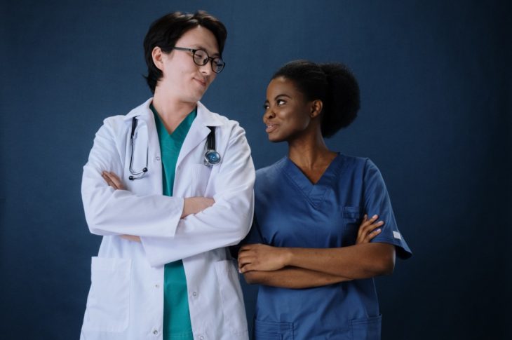 two nurse showing their healthcare leadership