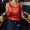Texas waitress with beers